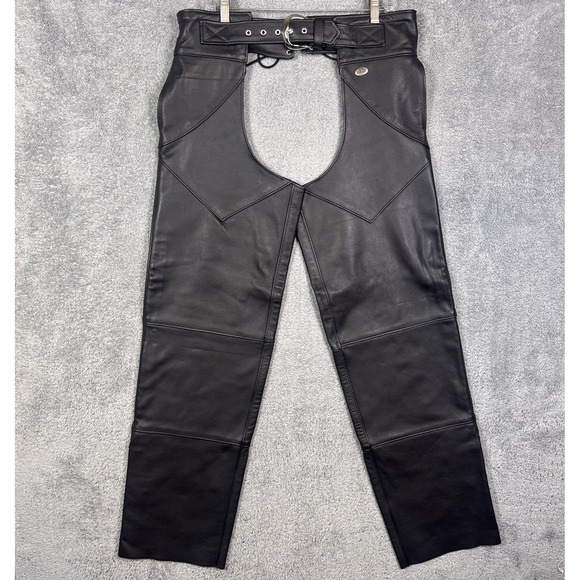Harley Davidson Leather Chaps Mens M x32 Motorcycle Riding Biker Moto 98480-97VM